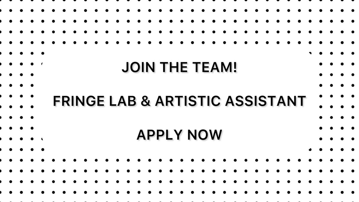 Dublin Fringe is looking for someone phenomenal to join the year-round team! As FRINGE LAB & Artistic Assistant you'll be working at the heart of our team delivering our artist support schemes and festival programming each year. Interested? More details: fringefest.com/news/join-the-…