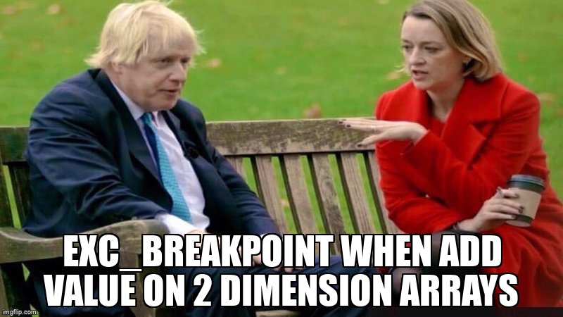 overflow_meme's tweet image. EXC_BREAKPOINT when add value on 2 dimension arrays stackoverflow.com/questions/7163… #multidimensionalarray
