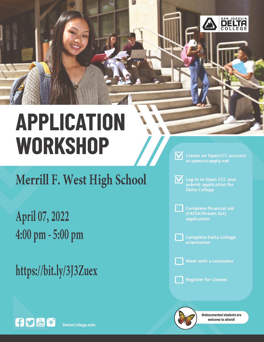 MWHSWolfpack's tweet photo. Delta College Application Workshop. Use the link to join the virtual workshop from 4 - 5pm on April 7th. 

https://t.co/KtCLfv2JWM https://t.co/HMozn5ypcM