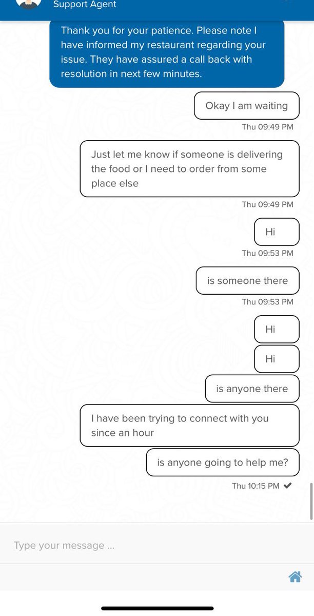 ABHASjd's tweet photo. @CareDominos Please see for yourself how responsive is @dominos @dominos_india . 80 mins and waiting for a single msg or call. https://t.co/L4WnqniqAE