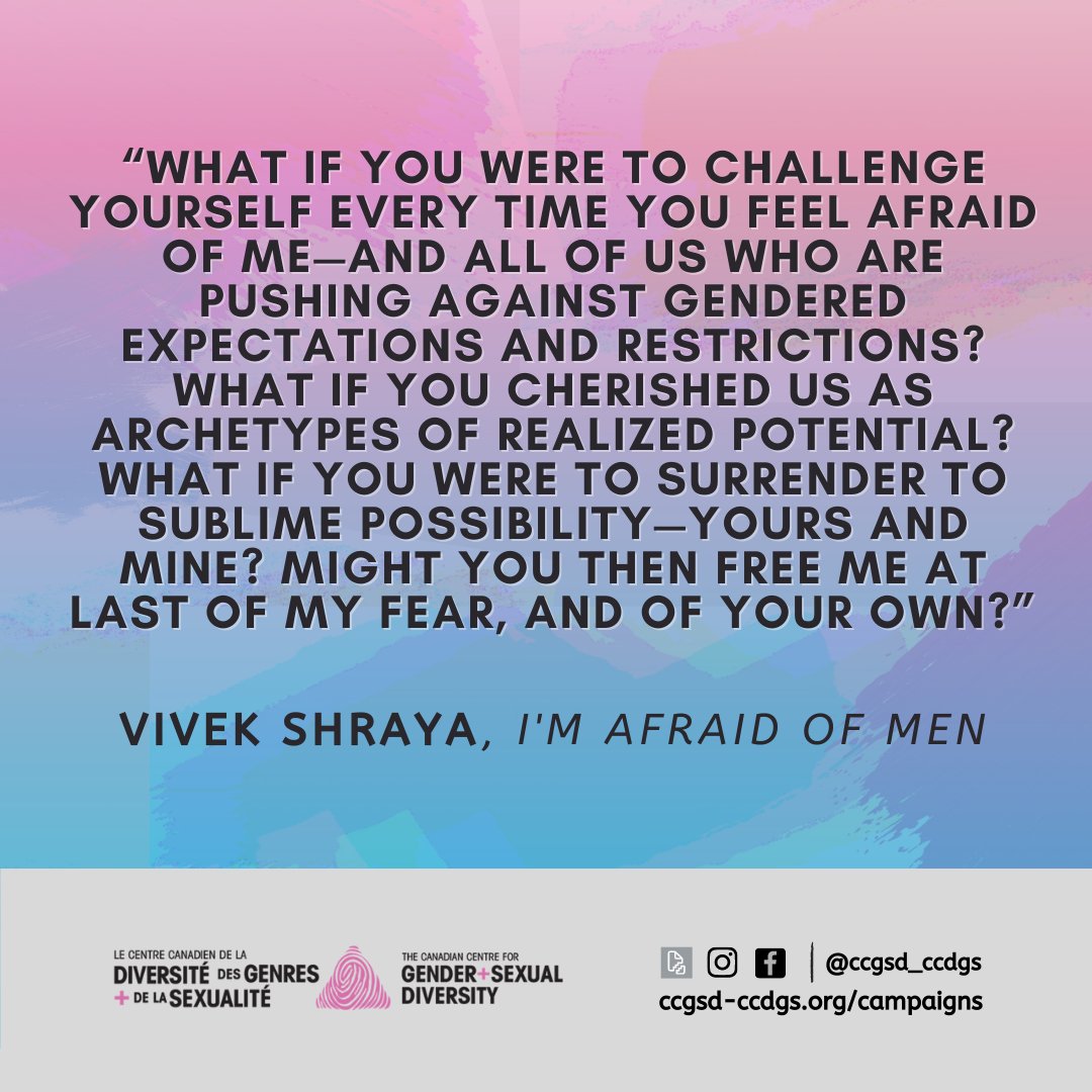 CCGSD_CCDGS's tweet photo. March 31st is International Trans Day of Visibility and we want to highlight this quote by trans 🇨🇦🏳️‍⚧️ artist and author Vivek Shraya ⤵️

#TransDayOfVisibility https://t.co/PIy7klPxYp