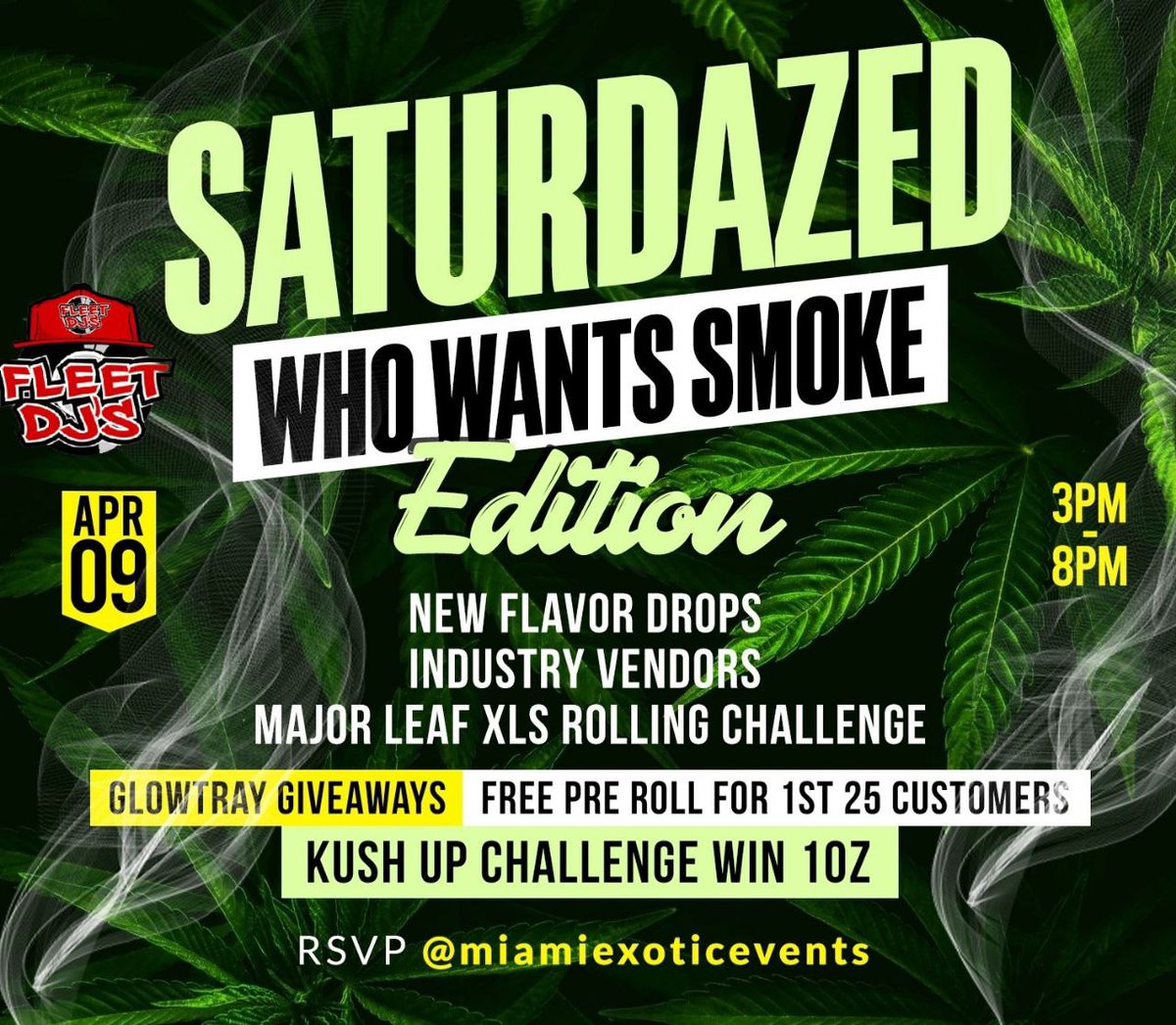 fleetdjsmag's tweet photo. EACH AND EVERY MONDAY 

ALL NEW LOCATION 

EVERYONE FREE B4 10PM 

Vibes by @djamazin305

@paintwithakush1 
@themiamisesh
@persianexotix 
@elliimon 
@fuegopacksbackup 
@ejclowkey 
@realspittv 
@majorleafcigarwrappers https://t.co/gzNDzkEYUI