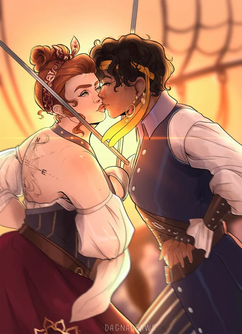 💋Smooching pirate ladies commission 