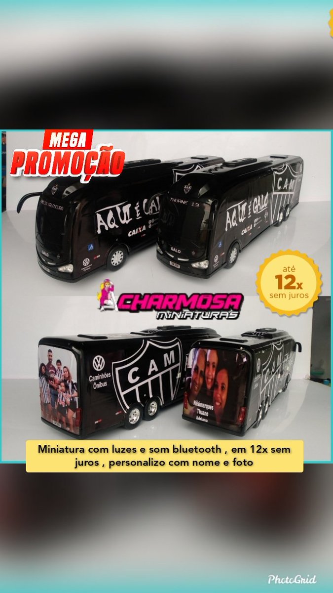 CharmosaMinis's tweet photo. Promoção da semana em até 12x SEM JUROS .

Míniatura de ônibus ( qualquer time da nossa biblioteca) com luzes e som bluetooth , personalizo com nome ou foto sem custo adicional , entrega rápida e vendemos pelo mercado livre https://t.co/rwfyXumGbz