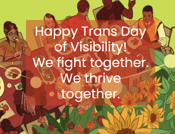 climate_equity's tweet photo. Happy Trans Day of Visibility!  We see you, we appreciate you, and we'll fight for you.  #TransDayofVisibility https://t.co/kMbRMu030g