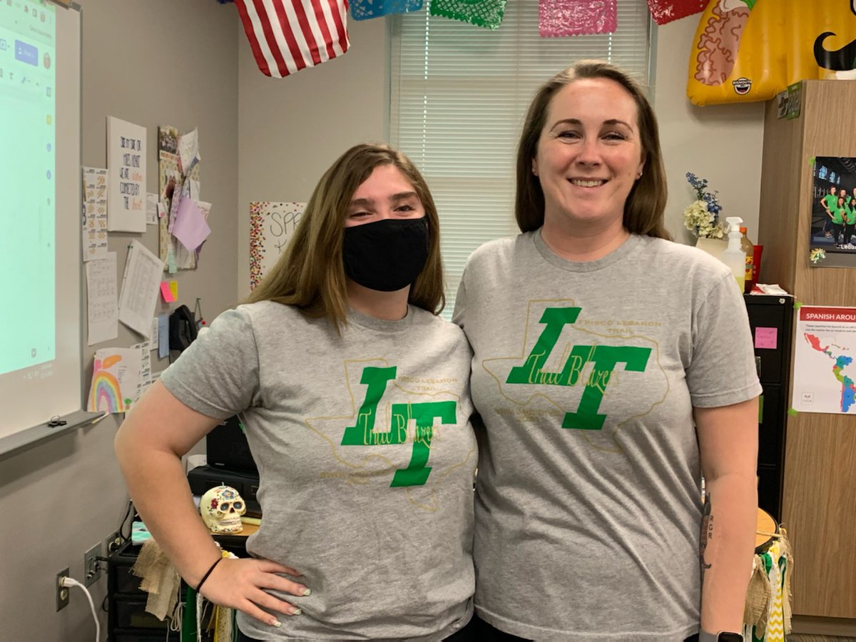 LTHSswimteam's tweet photo. It's Best Buddies week and today is twin day. Who better to twin with you than your coach? Coach Graves and junior Maya are #twinning today!
#LTstrongertogether #weBlazetwinday https://t.co/nqPzDkPtp5