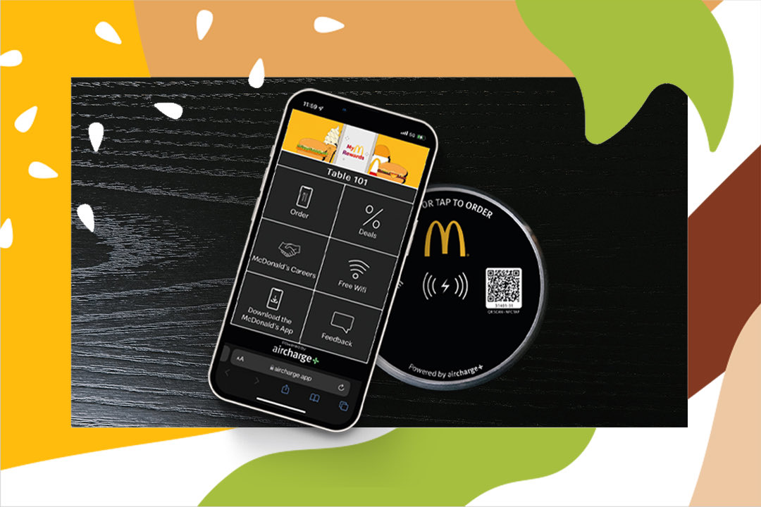 aircharge1's tweet photo. Aircharge is supporting the return of McDonald’s WWC 2022 with 150 wireless charging points. McDonald’s, long-term partner has invited Aircharge to demonstrate its industry-leading Qi wireless charging solutions and digital services. https://t.co/jI6R9S6p0Q https://t.co/AUXVchIyVF