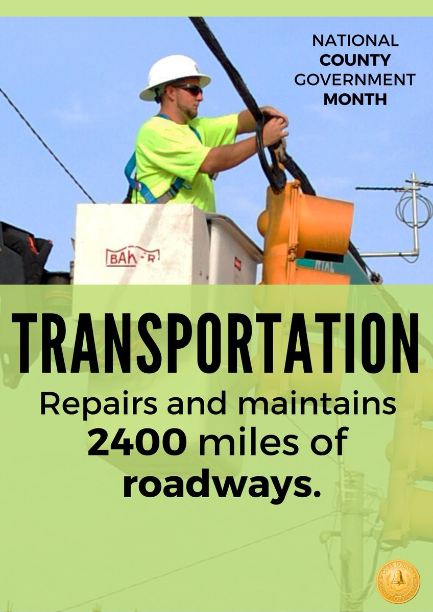 cobbcountygovt's tweet image. April is National County Government Month. 
Did you know...
Cobb DOT manages 2400 miles of roads! That&apos;s as far as Atlanta to Sacramento, Ca!
Thank you #cobbDOT