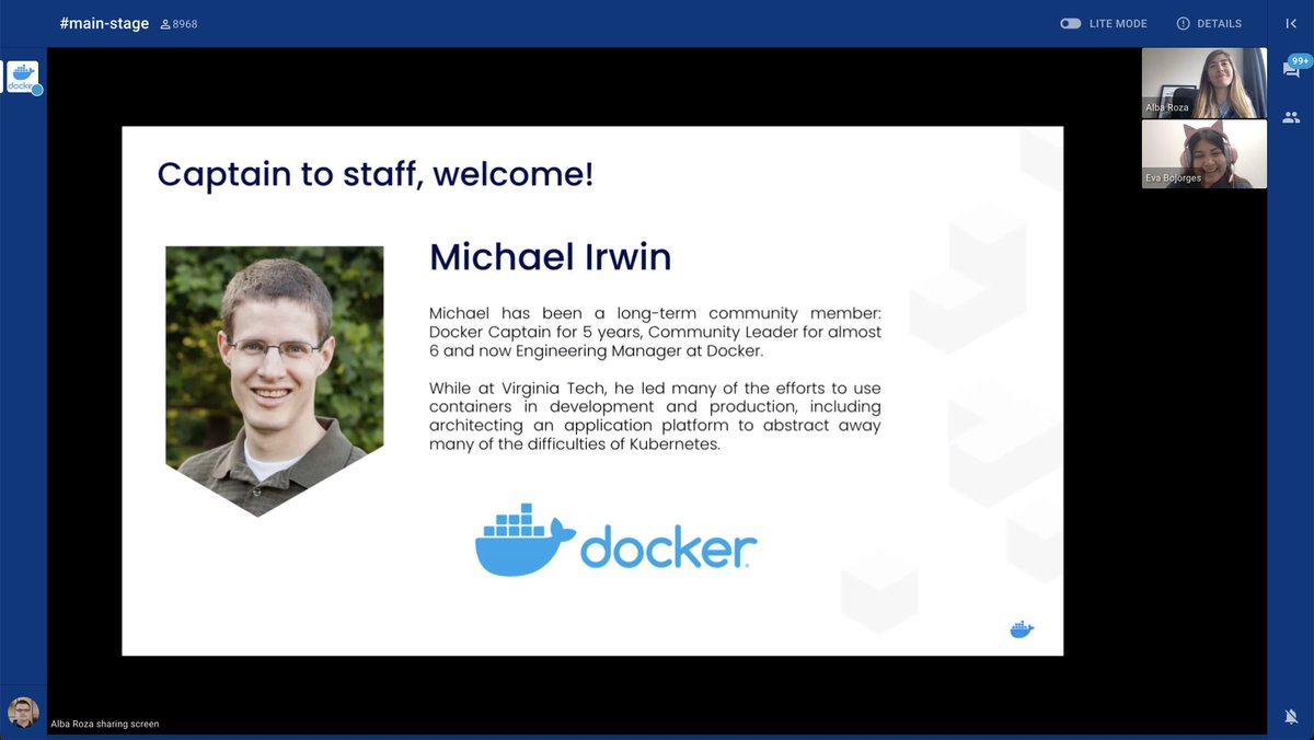 karolykassjr's tweet photo. 🐢👏 
@Docker Captain to staff, welcome! 🎉
@ndeloof and @mikesir87 congratulations! Well deserved. 😎✌🏻 
#docker🐋 #DockerCommunity #DockerBday #DockerBday9 https://t.co/Iq6wsK9c6m