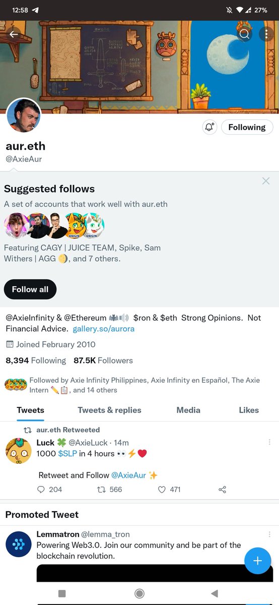 AxieFanatics's tweet photo. @AxieLuck @AxieAur 🙏❣️ https://t.co/PzZVhDU87z
