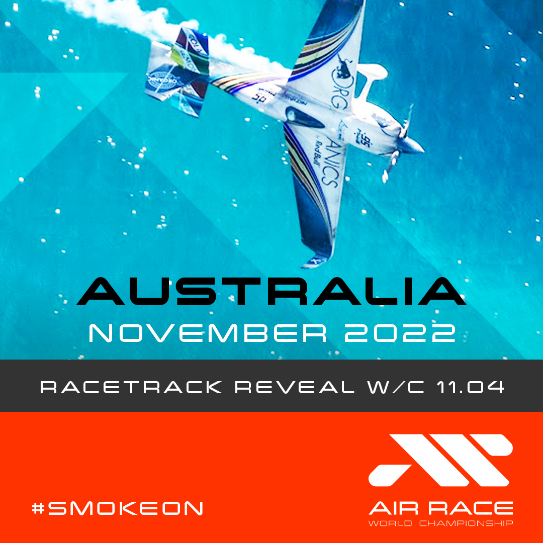 TheAirRace's tweet photo. Australia is now in the 2022 race calendar! And it’s home to the reigning World Champion Matt Hall - standby for the racetrack reveal w/c 11.04.

#airrace #smokeon https://t.co/AkkXZxiNbA