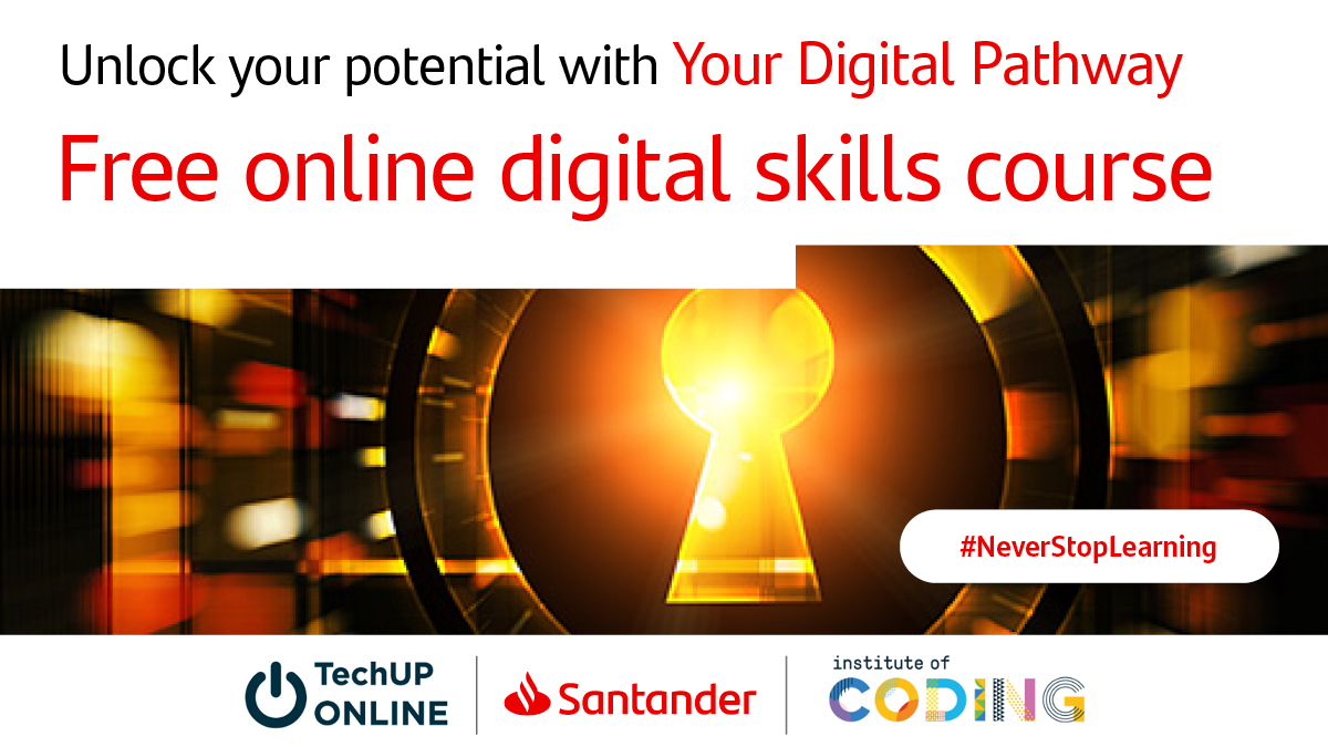We’re launching a free introductory digital skills course with <a href="/IoCoding/">Institute of Coding</a> &amp; @TechUpWomen! Looking to upskill or change career path? Dreaming of starting a business online? Take the first step with Your Digital Pathway. Apply today: spr.ly/6014KQhAY
#NeverStopLearning