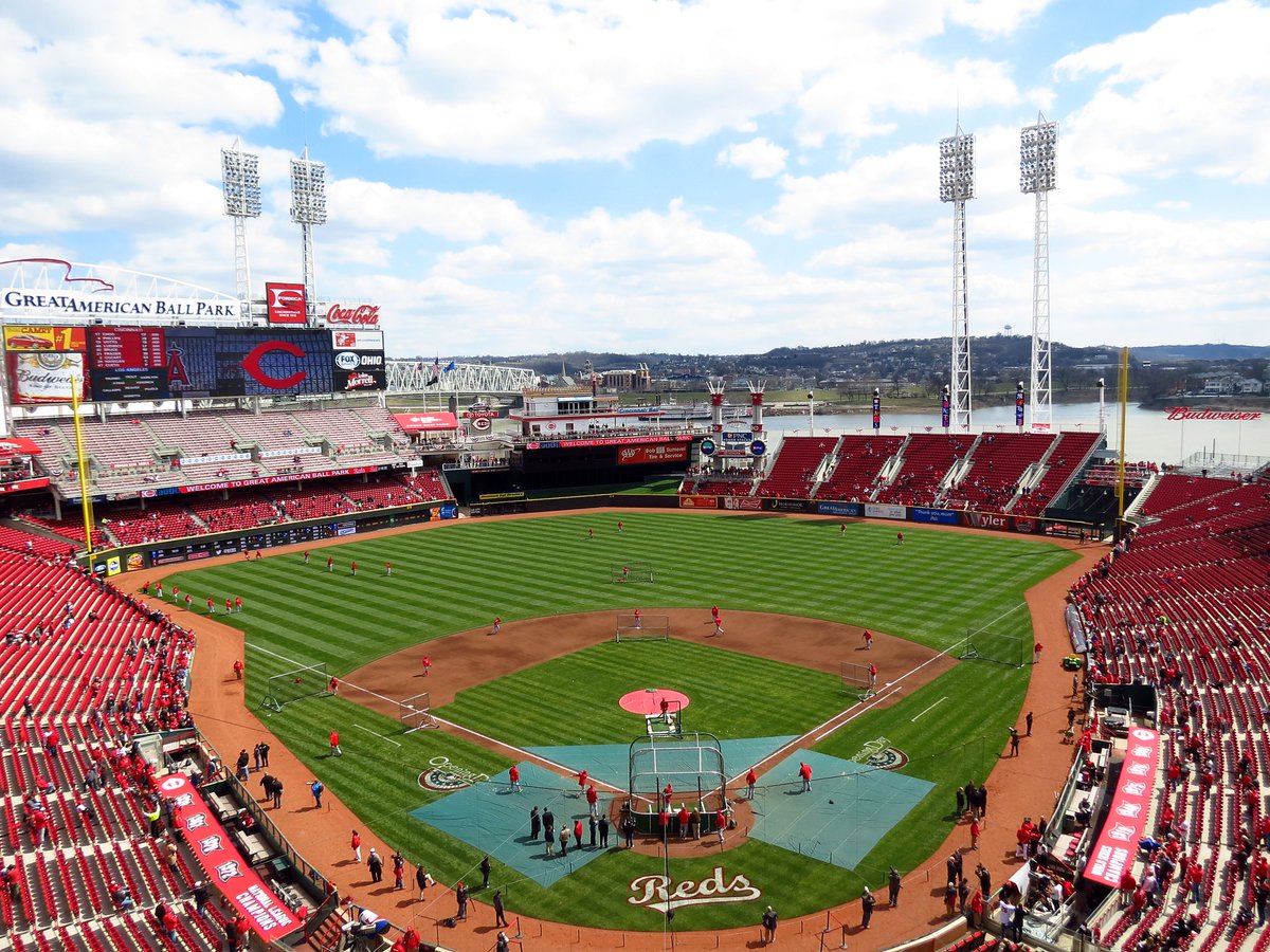 CincyShirts's tweet photo. On this day in 2003, Cincinnati's beloved Great American Ballpark opened.  ⚾  Were you there? 
.
.
#cincyshirts #todayinhistory #cincinnatioh #cincyexplored #gabp #baseball #reds https://t.co/TQgJTibZED