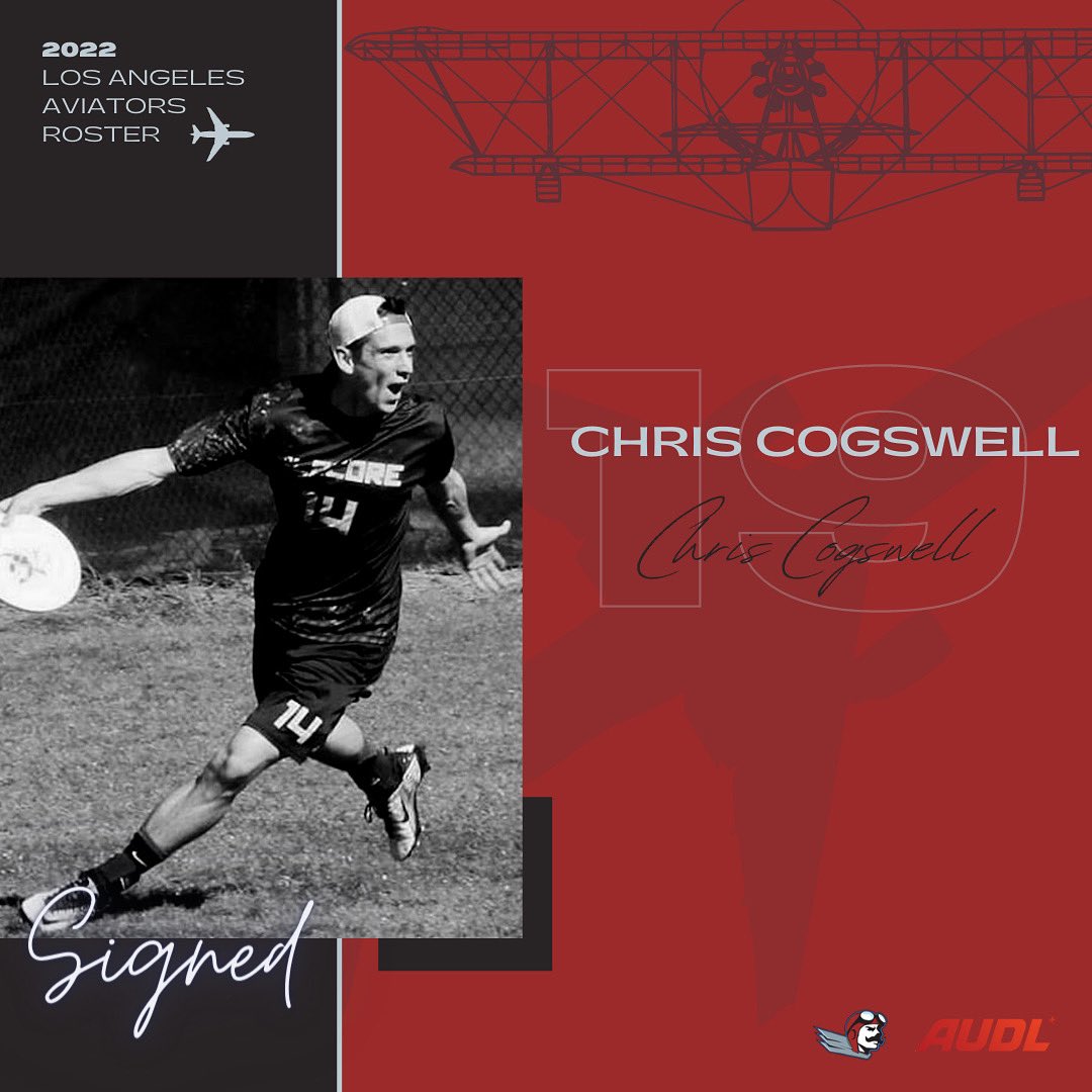 laaviators's tweet photo. ✈️ Roster Announcement ✈️
Welcome to the flight deck #19 Chris Cogswell!
.
.
#LAAviators #AviatorsTakeFlight #UltimateFrisbee #LASports #ProLA #AUDL #GRIIT #19cogswell https://t.co/WIpN6jKnVD