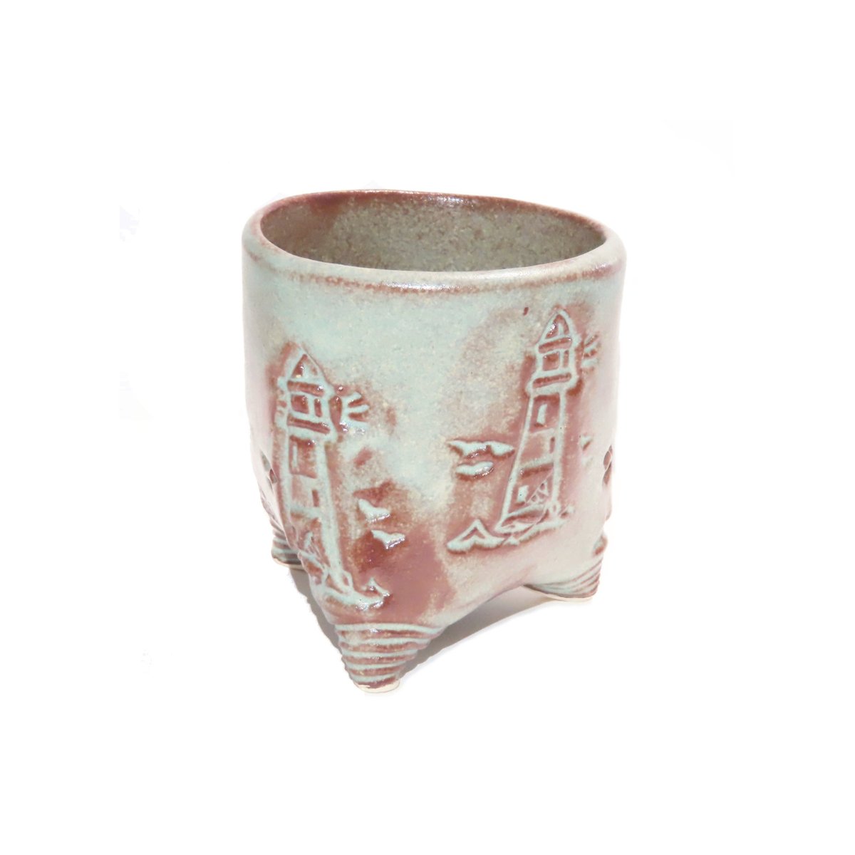 JKCJewelry's tweet photo. Handmade Pottery Lighthouse Cup, Pencil Holder, Rustic Beach Tumbler, Turquoise Brown Jar, House Warming Gift, Beach Lover, Bathroom Décor https://t.co/ukLnK8x3WB #handmade #ceramics #art #pottery #SmallVase https://t.co/BCszoqxc64