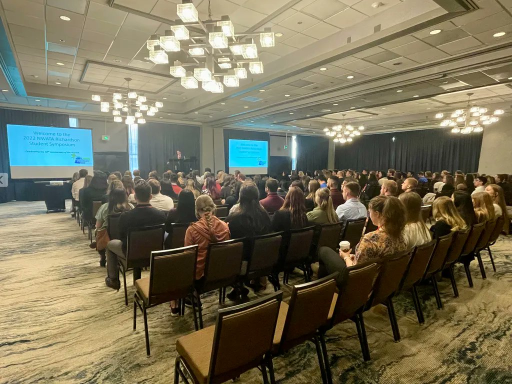 UIdahoATP's tweet photo. A great start to a great weekend - the Russ Richardson Student Symposium hosted by the @NWATAd10 Student Senate. @NATA1950 #NATM2022 #NATM22 https://t.co/aGdi7cASFD