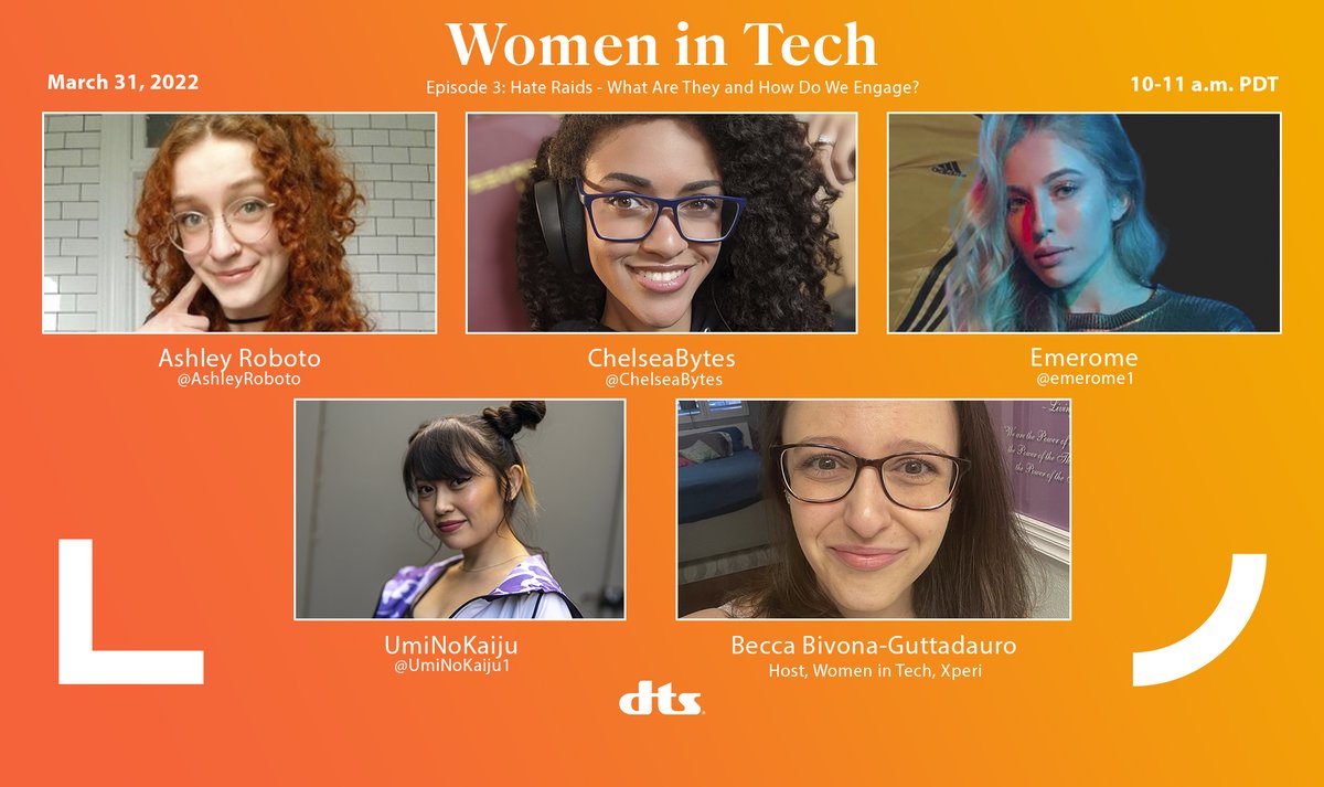 dts's tweet photo. Tune in now to catch Episode 3 of our Women In Tech series with the #DTSFreshmanClass! https://t.co/nhTotwkPPX https://t.co/C8dPMLOpL4