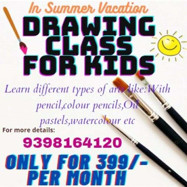 SaiHasini10's tweet image. Drawing class for kids in SUMMER vacation ☀️⛱

For more details,Contact:9398164120

#drawingart #drawingclass #drawingclassesforkids #drawingoftheday #drawingeveryday #drawingeverydaychallenge 
#kids #kidsofinstagram #kidsactivities #kidsroomdecor #summertime