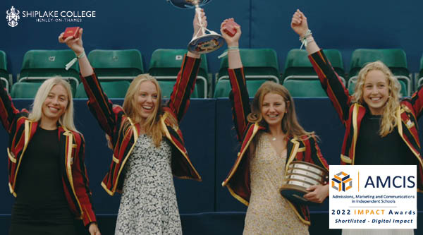 ShiplakeCollege's tweet photo. We are delighted to announce that #ShiplakeCollege has been shortlisted for the #AMCIS2022 Digital IMPACT Awards, for its social media campaign over #HRR2021 and the highlights video capturing the outstanding #ShiplakeRowing performances. Winners announced in May! @AMCISNews https://t.co/uaz6gkr9b1