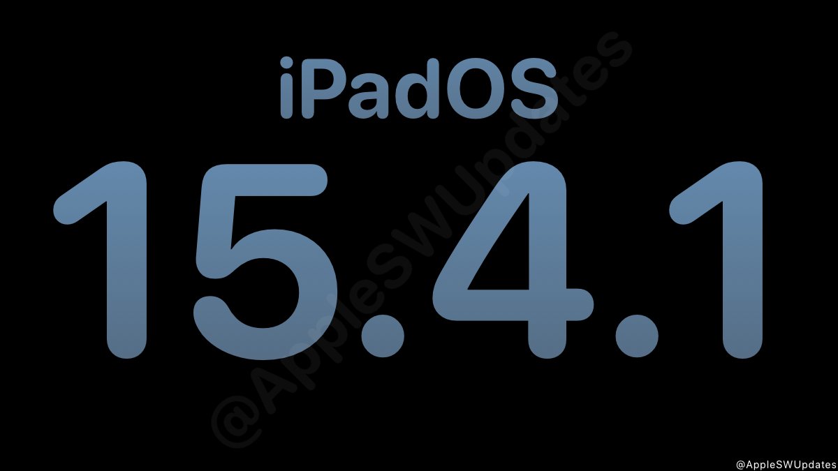 iSWUpdates's tweet photo. iPadOS 15.4.1 (19E258) has been released. #iPadOS #iPadOS1541 https://t.co/EKjlUlKkJX