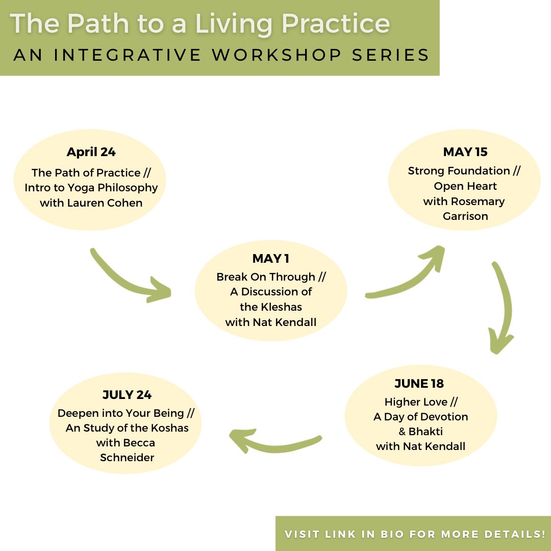 thepadstudios's tweet photo. Curious about the Yoga Teacher Training Experience? Want a taste of what you can expect? 🤔

• The Path to a Living Practice • is an integrative workshop series that will give you a taste of the teacher training experience. 

Link in Bio! https://t.co/myAQc6sTmD