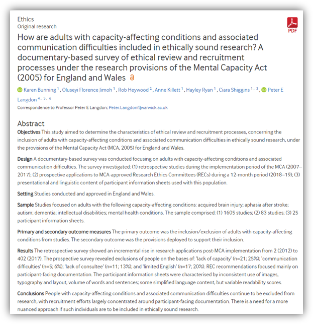 New paper: Survey of ethical review &amp; recruitment processes. bmjopen.bmj.com/content/12/3/e…