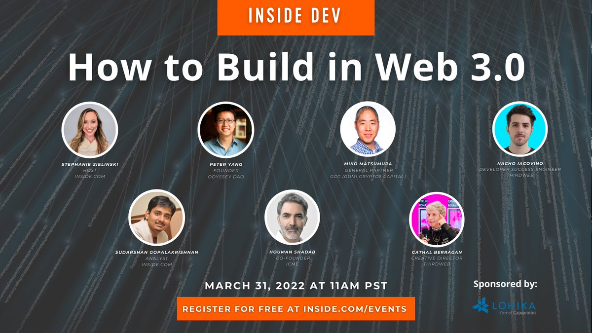 inside's tweet image. 🕐 Time for the Speaker Roundtable at #BuildinginWeb3!  Don&apos;t miss this chance to ask your #Web3 questions to all of today&apos;s speakers: buff.ly/3LulS1M