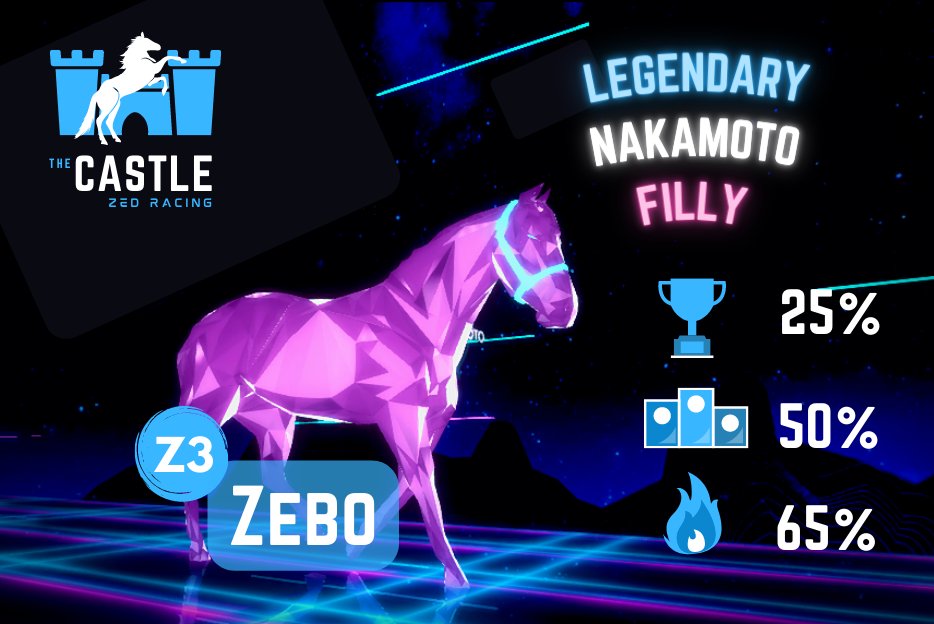 TheCastleAtZed's tweet photo. Fresh on the @hawku_com market is our gorgeous little filly Zebo! 😍

A middle-distance specialist who has shown great promise in her early career on Novus Earth! 🐎🪐

https://t.co/o6jTZv6biY

#Zed #NFT #Hawku https://t.co/6W3r9oEeWh