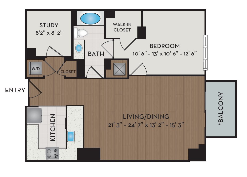 PearsonSquare's tweet photo. Happy #floorplanfriday! Welcome to our lovely 1-bedroom den apartment home #230. This home features a charming olive gold granite and an outdoor patio space! You can schedule a tour anytime on our website https://t.co/GkMr5ENpxA. #bozzutoliving #apartmentliving #fallschurchcity https://t.co/wiwnqllbWx