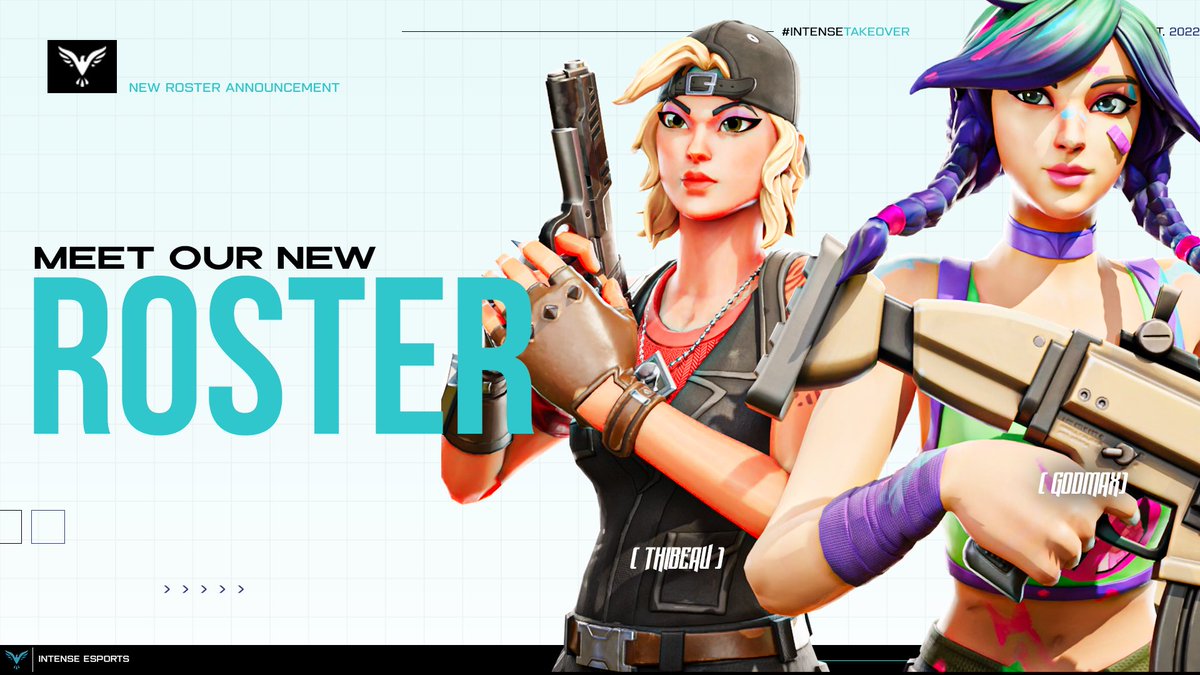 IntenseGGs's tweet image. Join us, as we welcome our newest additions into our roster. 

🇧🇪 | @ThibeauFNBR 
🇬🇧 | @ggodmax_ 

🎨 • @Cynicaldzn
