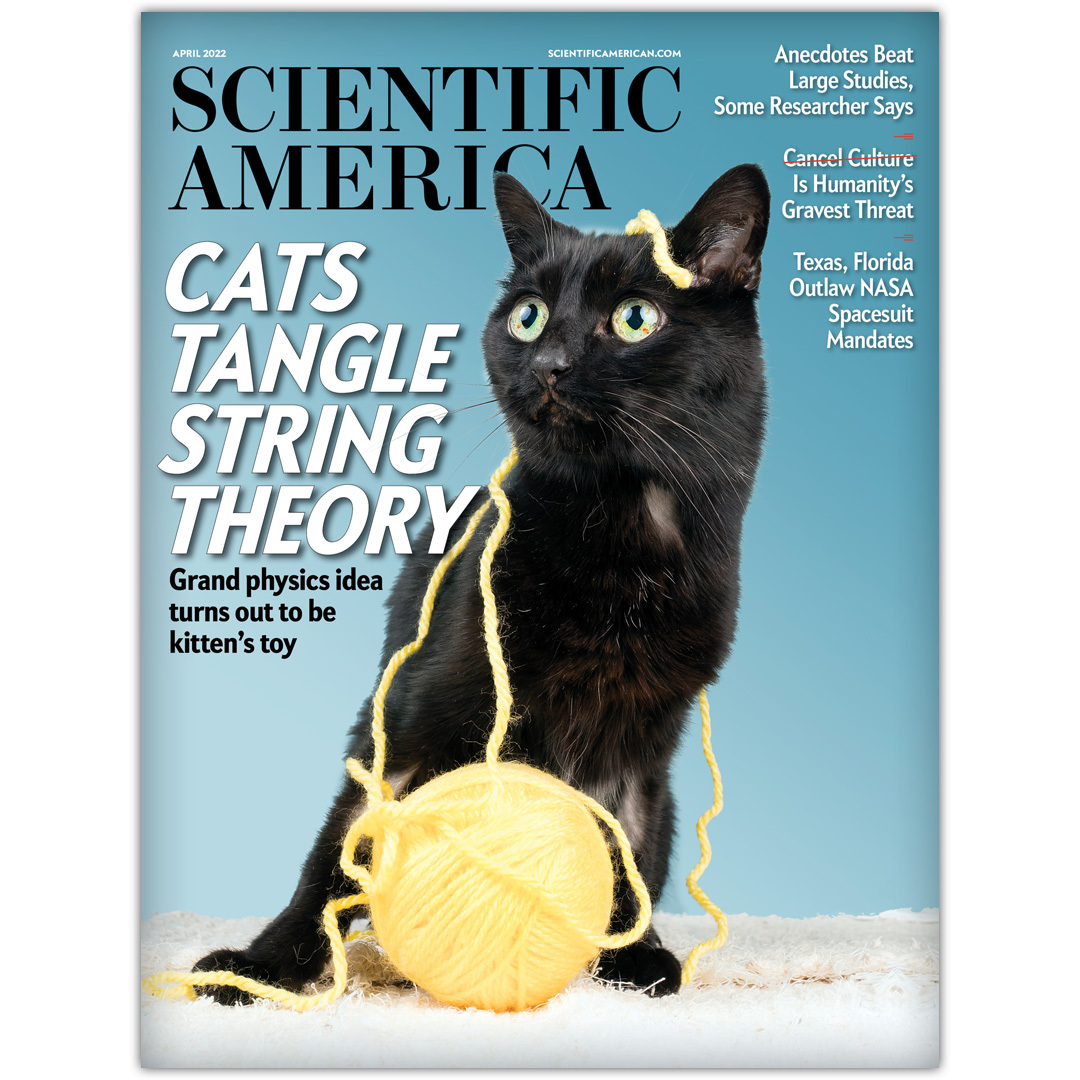 String theory was once touted as a "theory of everything" to explain the entire universe. Now cosmologists and animal behaviorists reveal a startlingly different reality. 

Read our April issue to learn more: bit.ly/3iOj0R3