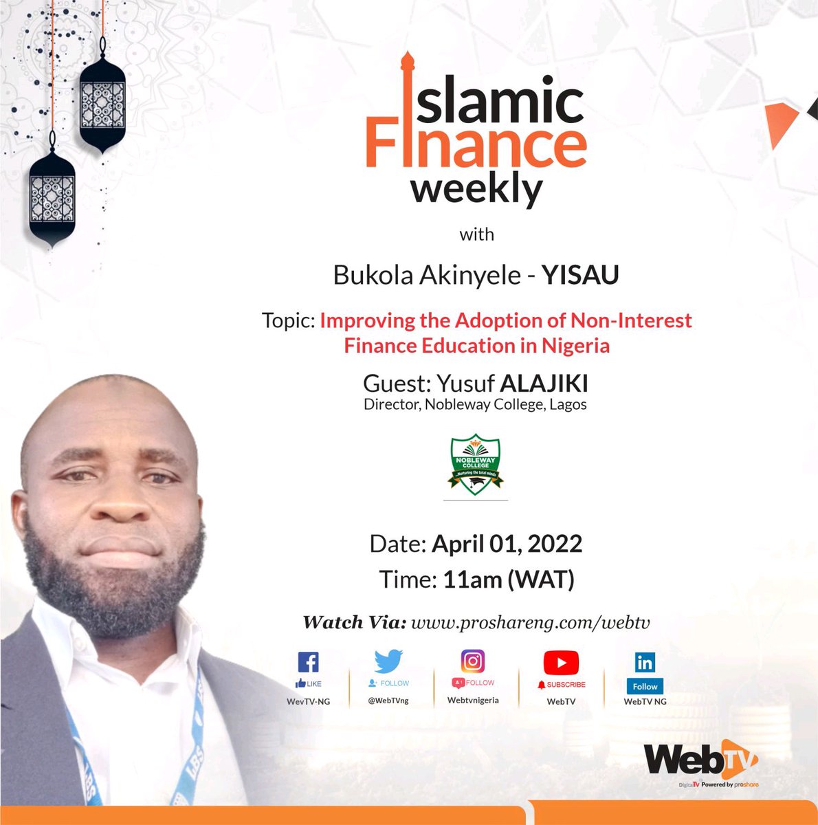 The growth of the Non-Interest Finance market in Nigeria relies heavily on achieving Islamic Finance education advancement across the country. 
How can we bridge the huge manpower deficit in the ethical finance market? 
Watch #Islamicfinanceweekly tomorrow at 11am