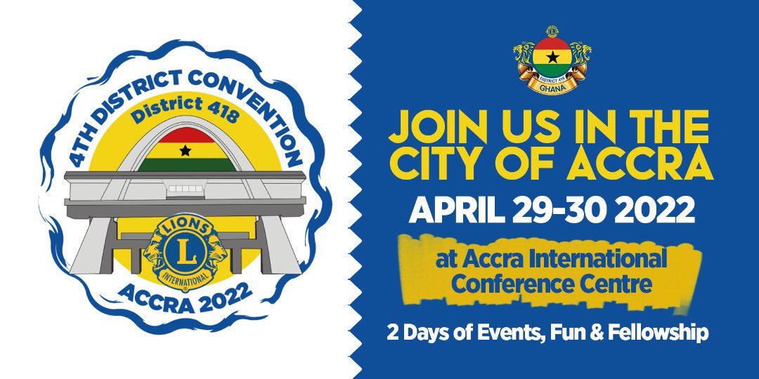 GhanaLionsClubs's tweet image. District conventions are held to:
●Develop fellowship among the Lions of the district
●Conduct general district business
●Elect the district governor and other district-elected officers
●Conduct seminars