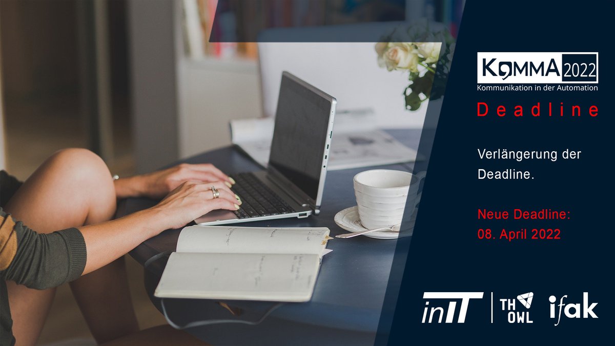 #KommA2022: Deadline wird um eine Woche auf den 08.04.2022 verlängert.  

Somit können weiterhin aussagekräftige Abstracts von 1-2 Seiten zur Begutachtung eingereicht werden.

Weitere Infos unter: jk-komma.de