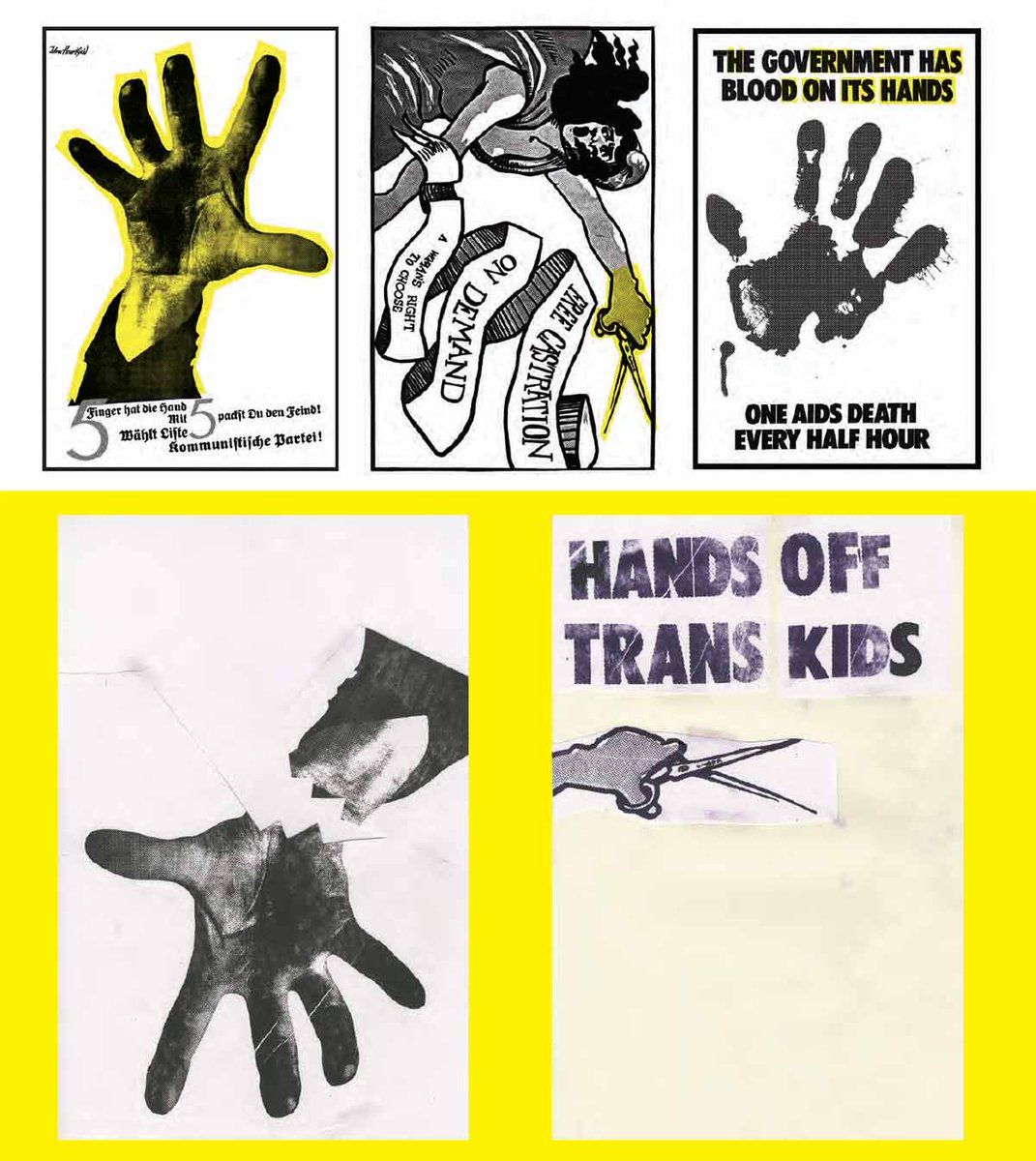 Justseeds's tweet photo. Hands Off Trans Kids! This poster and free graphic by Josh MacPhee comes with an explanation of how he sourced it from radical graphics of yesteryear https://t.co/2E3k96xYGy #TDOV https://t.co/lI67UkGfa1