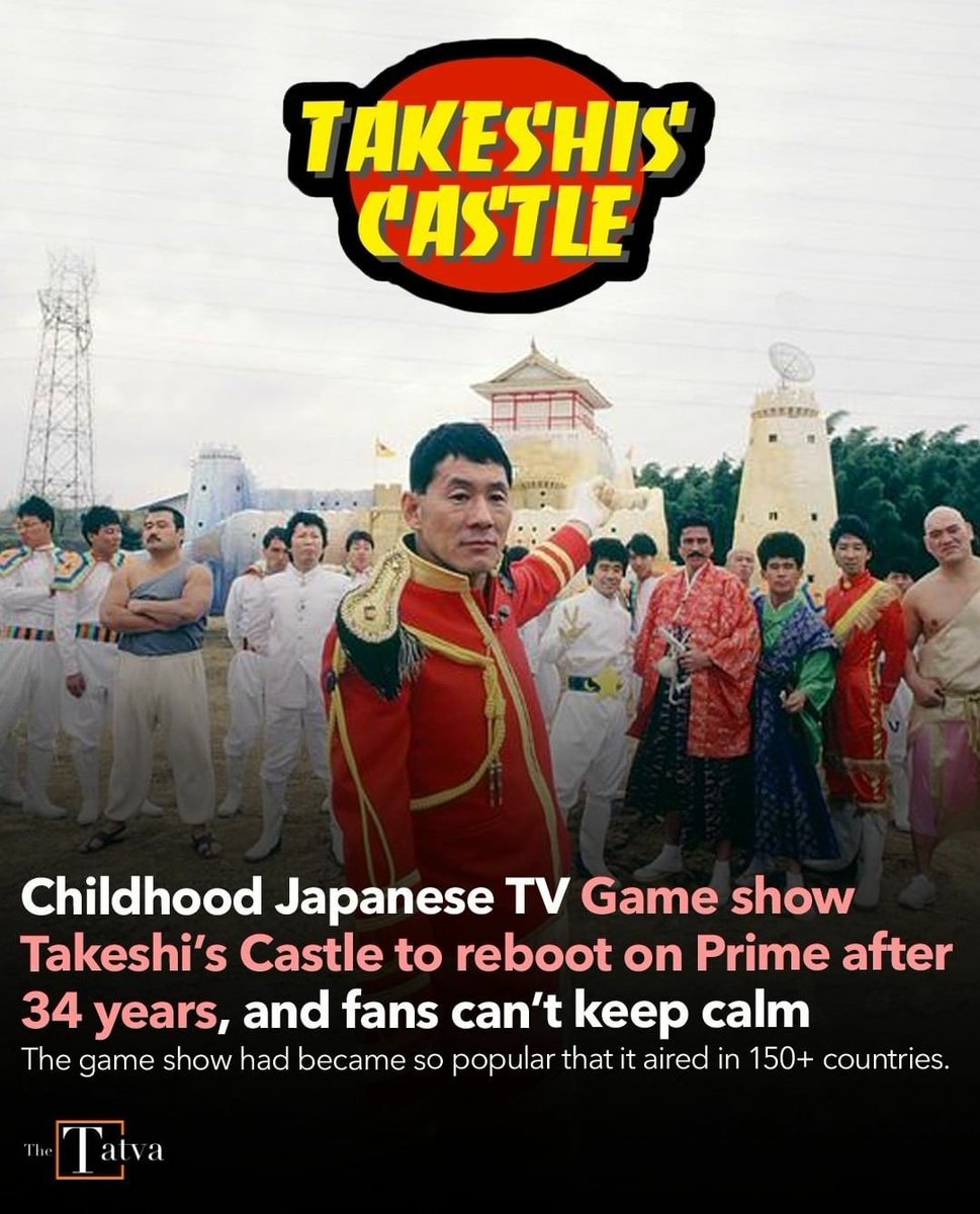 The best news I have heard today 😍 

Can't keep calm because my childhood is back 🤩🤩 

I'm gonna binge watch it for sure 💃💃

#TakeshisCastle #AmazonPrime