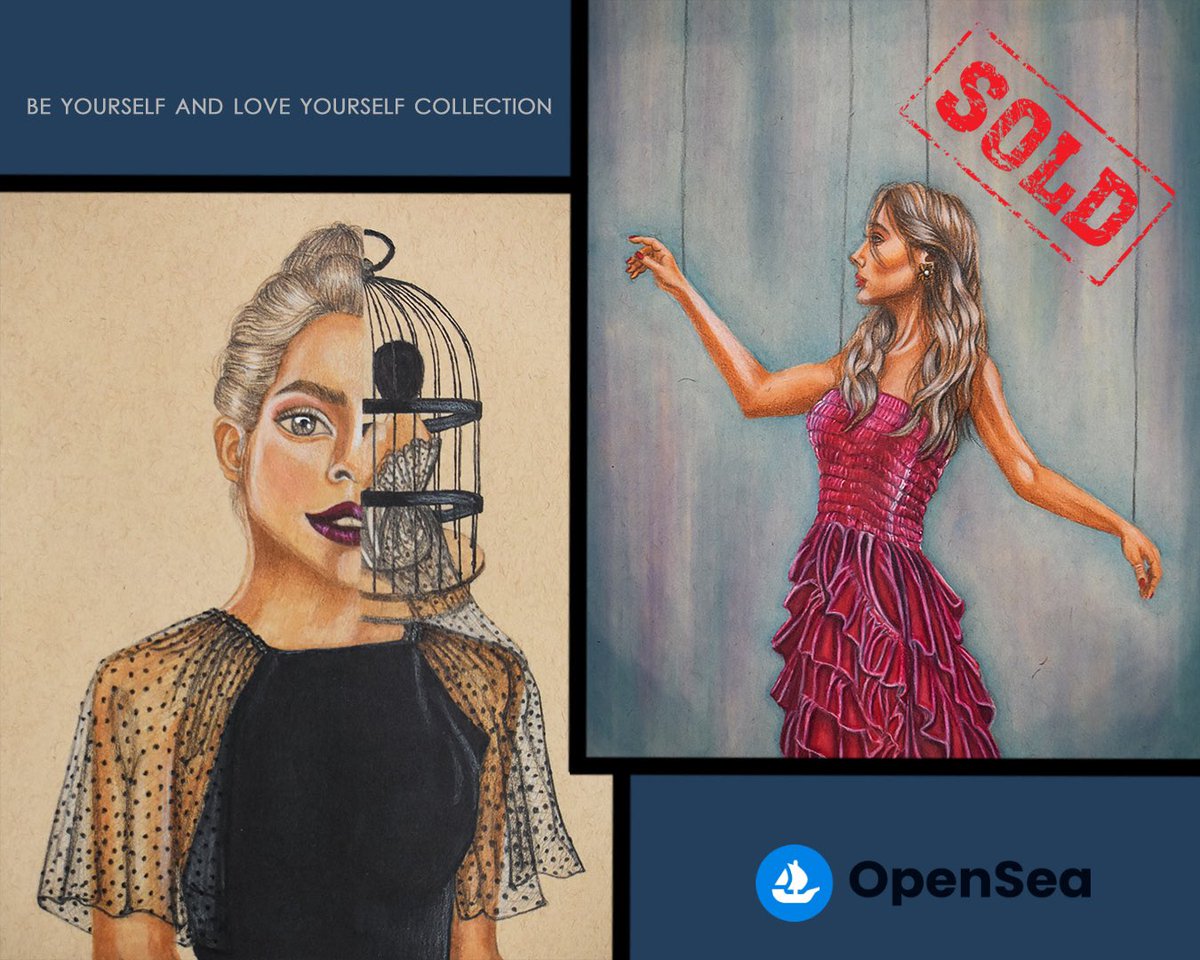 Be yourself &amp; Love yourself collection . 💙
.

Only one piece left! 👀
.

Link : opensea.io/assets/0x495f9…

#NFTSPACESHIP #NFTCommuntiy #nftart 
.