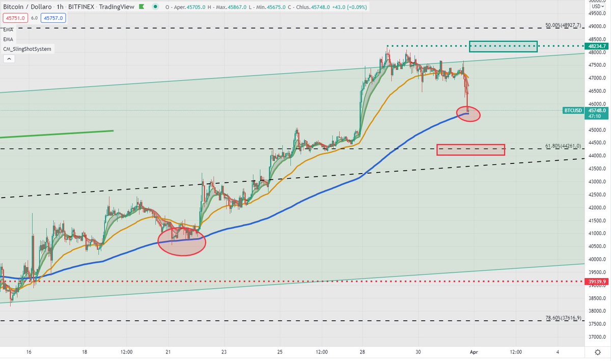 markrobots's tweet photo. $BTC: da circa 2 settimane trend rialzista; oggi discesa per ora fermata dalla solita EMA 200 1h; sotto questo livello abbiamo area supportiva a 44,3K; la situazione tornerebbe tranquillizzante solo al superamento del livello 48,2K
#bitcoin #cryptocurrency https://t.co/MbTq23qVbZ