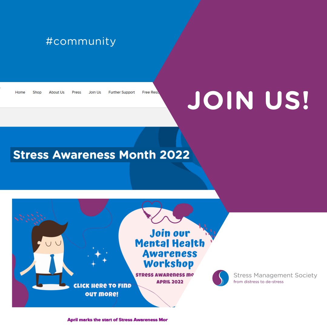 Visit our website today! If you haven’t yet joined our 30 Day Challenge for April. We are encouraging you to pick one action each for your Physical, Mental and Emotional Wellbeing to carry out every day.

#ComeTogether #TheStressManagementSociety