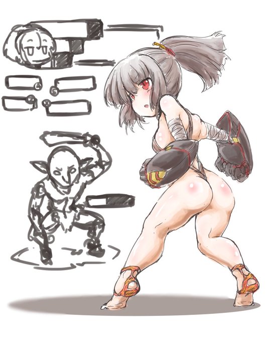 昨今のゲームのそれイメージのちんまい拳闘士ちゃん 