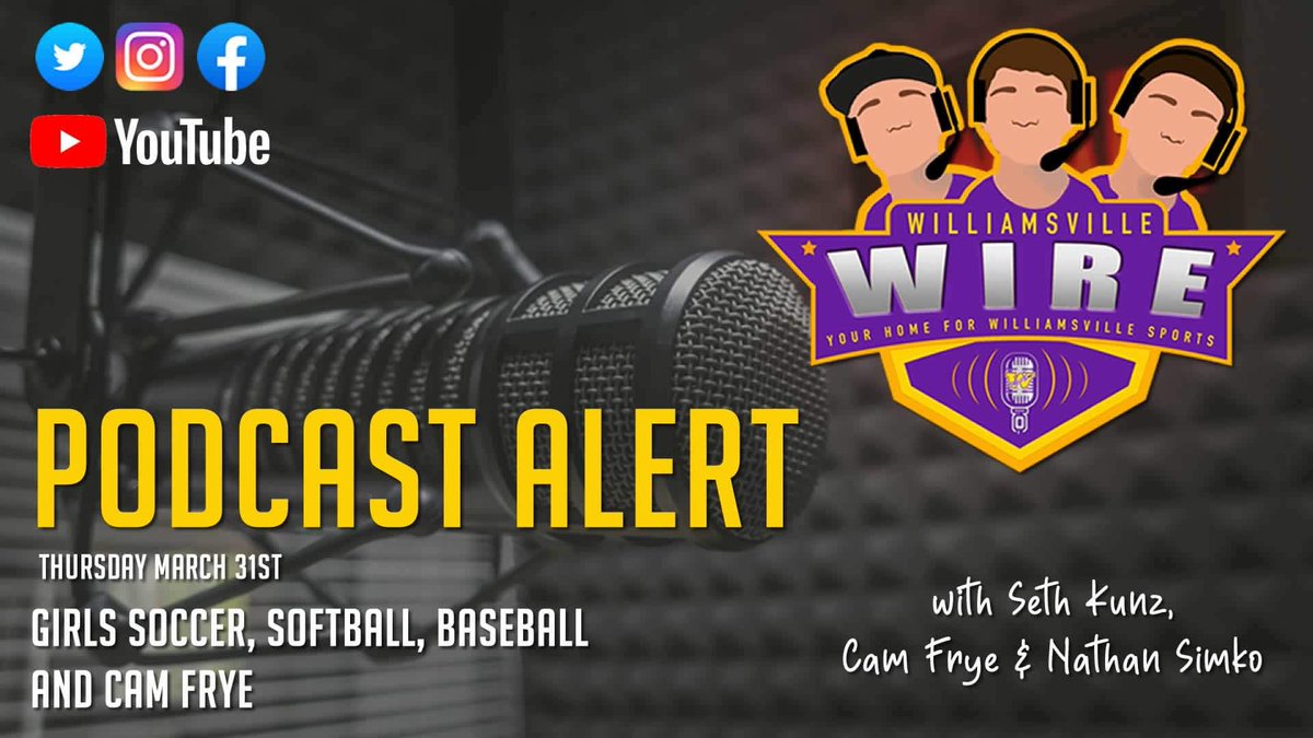 New Podcast Out Now! Seth Kunz, Nathan Simko and Cam Frye talk about the girls soccer teams upcoming schedule, Grayson Mirabile’s hot offensive streak, the Lady Bullets softball teams back-to-back-to-back home runs, and the baseball teams recent wins

williamsvillewire.com/podcast/episod…
