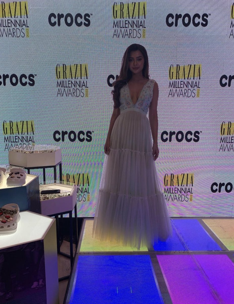 Caught Ruhi Singh giving a major tulle moment! #SephoraGraziaMillennialAwards 2022 Title Partner – Sephora India In Association with – Crocs India and Johnnie Walker Refreshing Mixer Non-Alcoholic