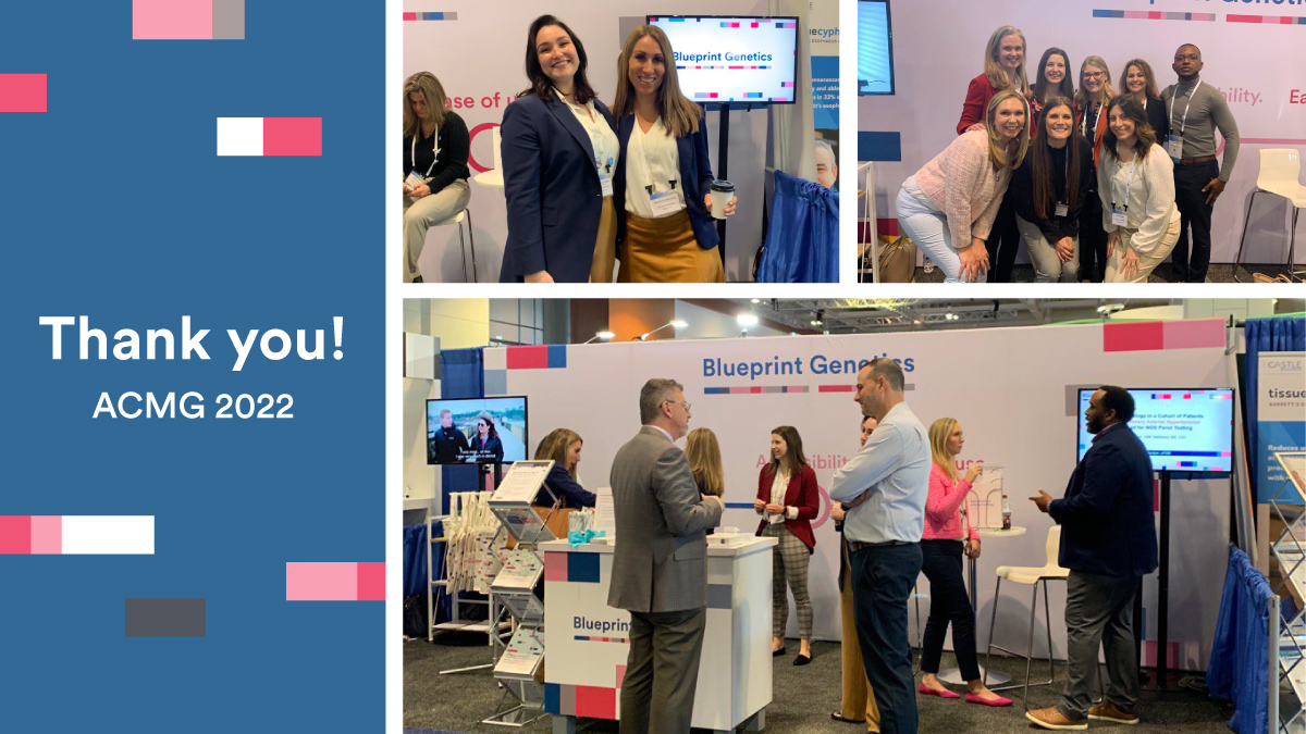 BpGenetics's tweet photo. Still recovering from the #ACMGMtg22! It was amazing to connect with the global #genetics and #genomics community at this inspiring meeting and so great to see everyone in person again. Thank you for stopping by our #blueprintgenetics booth #geneticknowledge https://t.co/n9OfyZRUAi