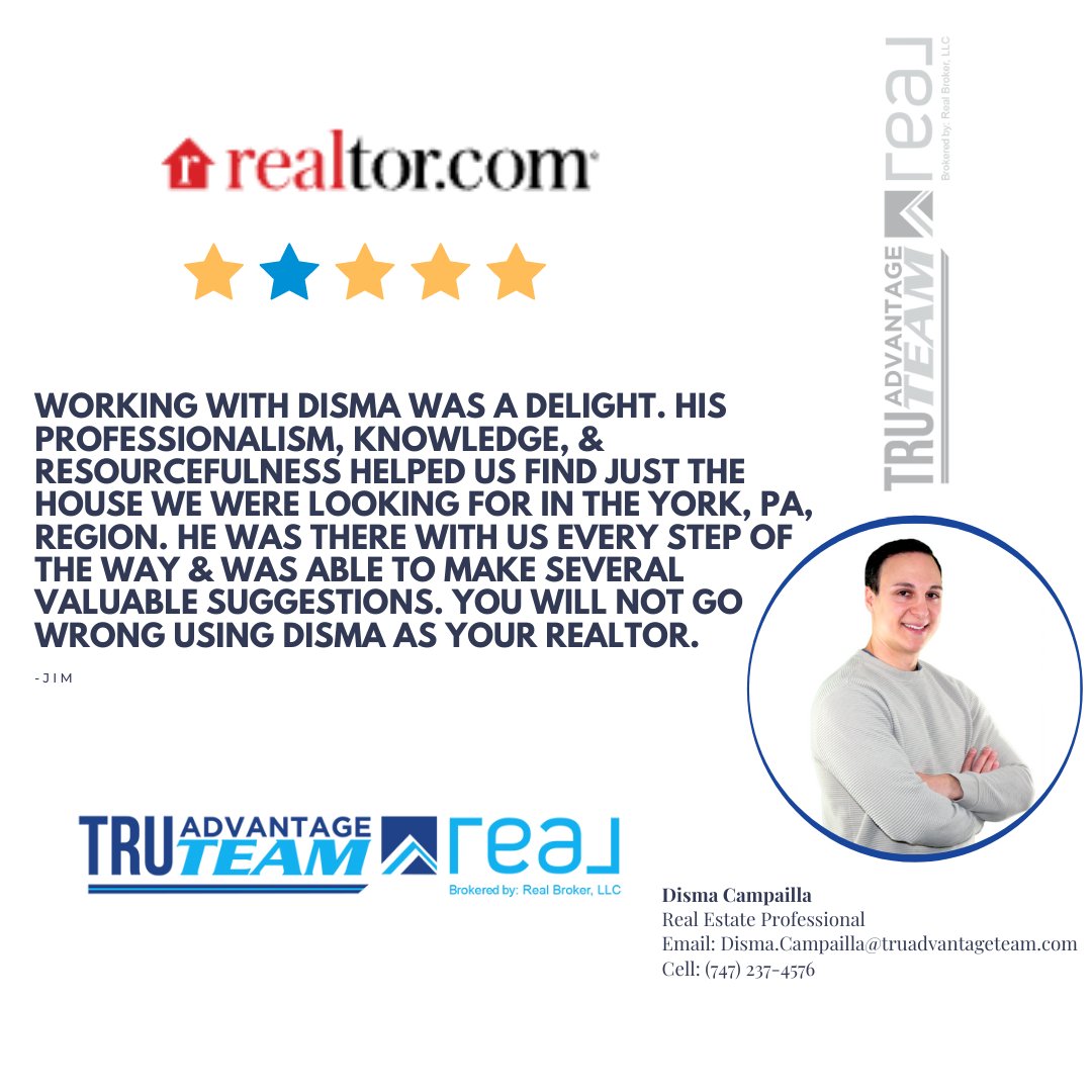 RealtyTru's tweet photo. We are so thankful that our #RealEstateAgents are putting their best foot forward to give our clients 100% satisfaction. Receiving this kind of positive feedback is inspiring to the #TruAdvantageTeam to always do their best!
Thank you, Disma!
-- https://t.co/Ct0VqA33yD