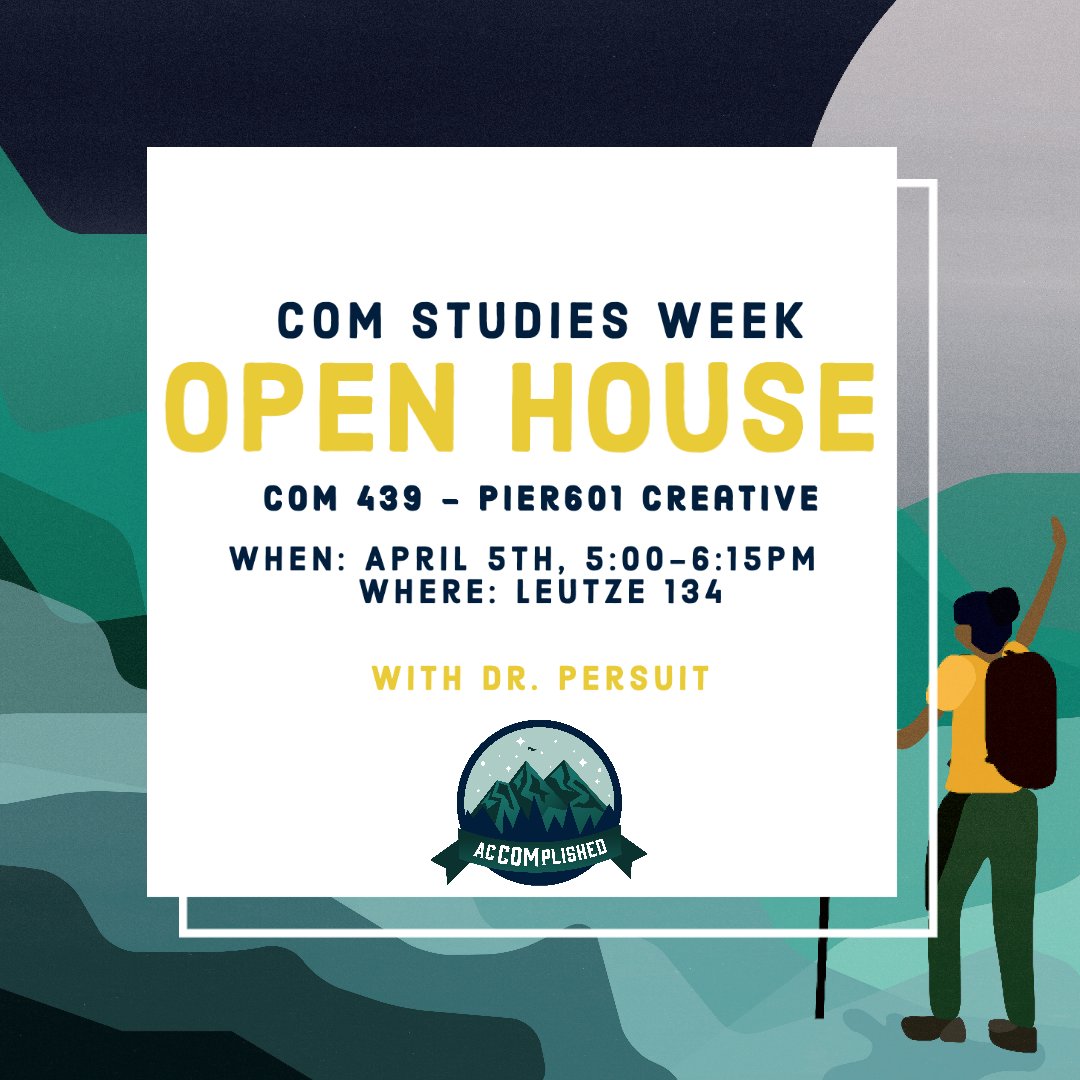 UNCWCOM's tweet photo. Join Dr. Persuit and her students work on their client projects and working hands-on social media marketing, web and graphic design, animation and video editing, and more. Registration and Zoom links available at https://t.co/AaaidT0oYv! #uncwcom #accomplished #csw2022 #openhouse https://t.co/4Ynbm3jLNW