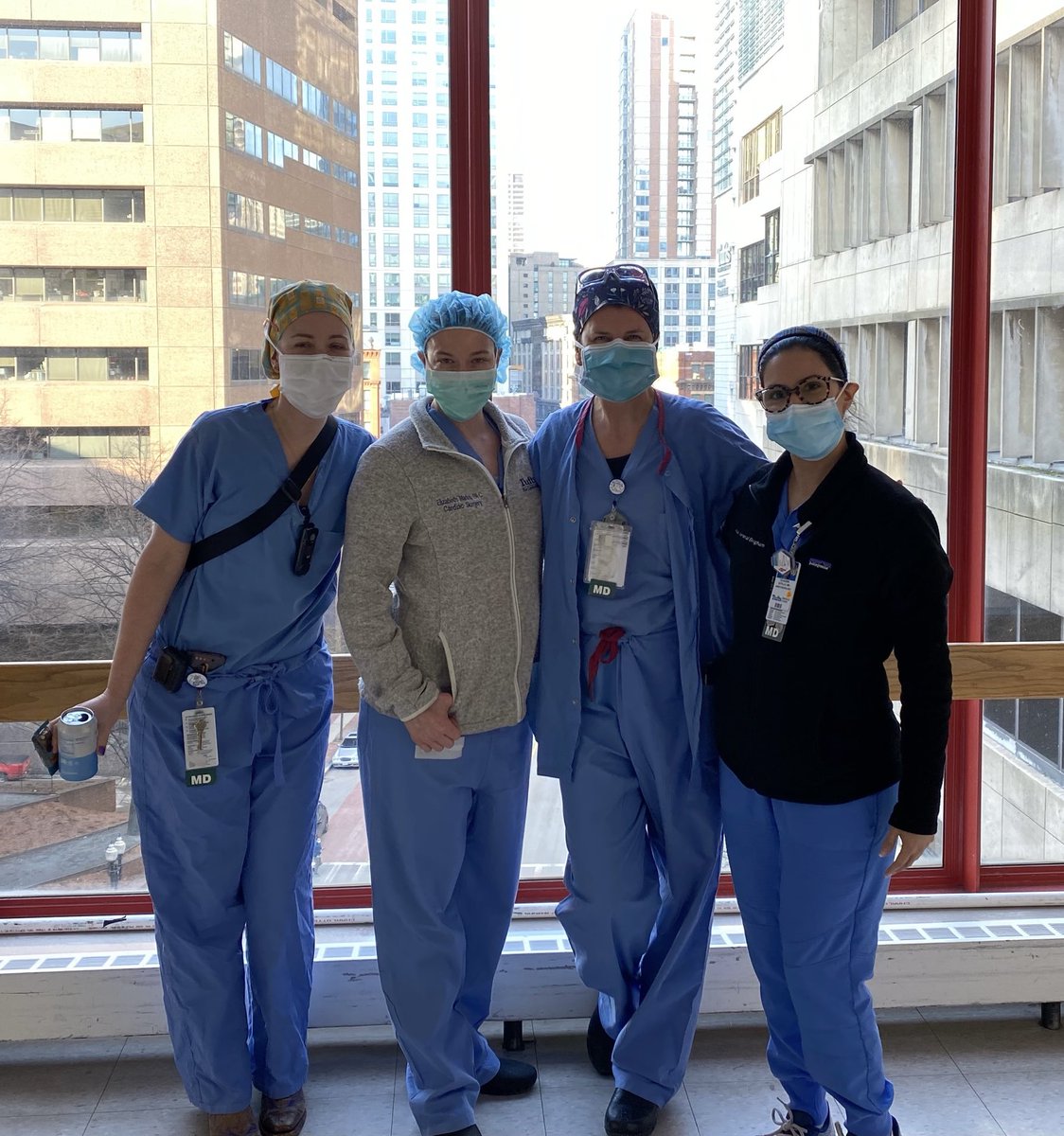 Proud to call these ladies my colleagues as we take care of patients undergoing #cardiacsurgery at ⁦@TuftsMedicalCtr⁩. #womeninmedicine  #cardiacanesthesia #criticalcaremedicine #physicianassistant ⁦@ClaudSotilloMD⁩ #medtwitter