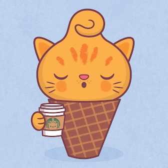 IsThisGabriela's tweet photo. Gm! #NFTs #nftcommunity  just minted from @kittycones amazing work from @ralph_cosentino I love my #kittycone dis me every morning drinking coffee! where's your kitty? https://t.co/FPdckeejX2