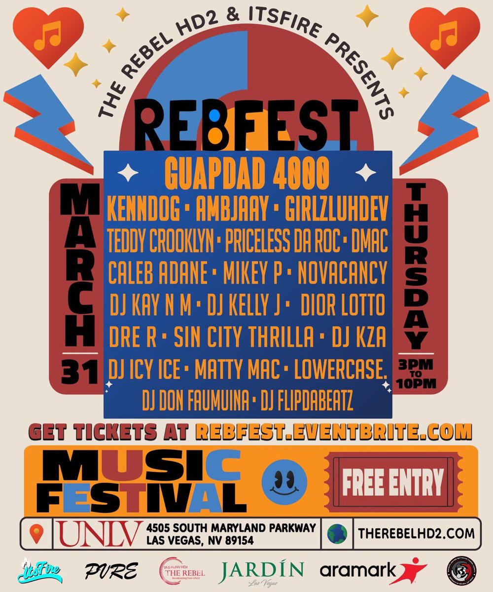#RebFest is happening TODAY. Come join us! Starting at 3 pm!