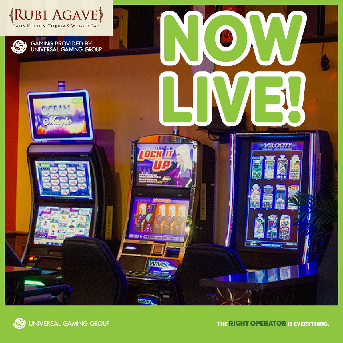 Rubi Agave is now live again! Go check out their location and try your luck on the slot machines! 🤑 #gamewithUGG #Illinoisslots