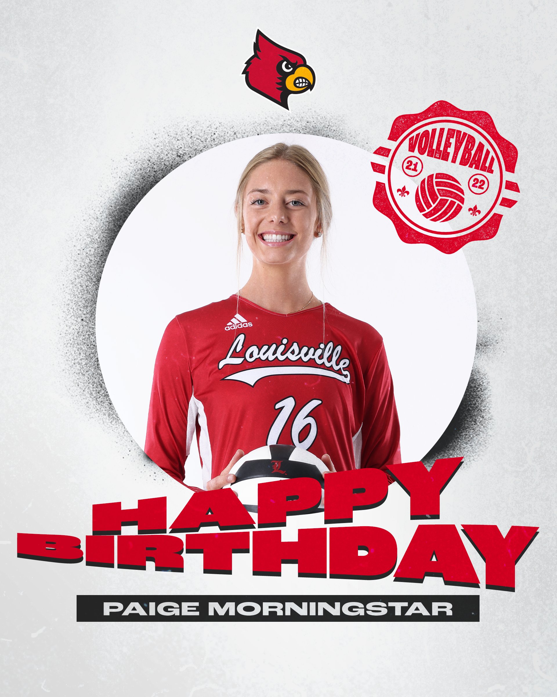 Paige Morningstar Louisville Volleyball Team-Issued T-Shirt (Size